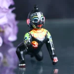 Premium Brass Black Laddu Gopal Idol | Hand-Painted Bal Krishna Murti