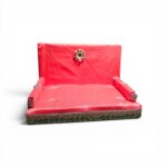 Premium Pink Fabric Bed / Singhasan for Laddu Gopal
